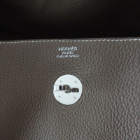 Hermès Lindy 30 aus Leder in Ocker