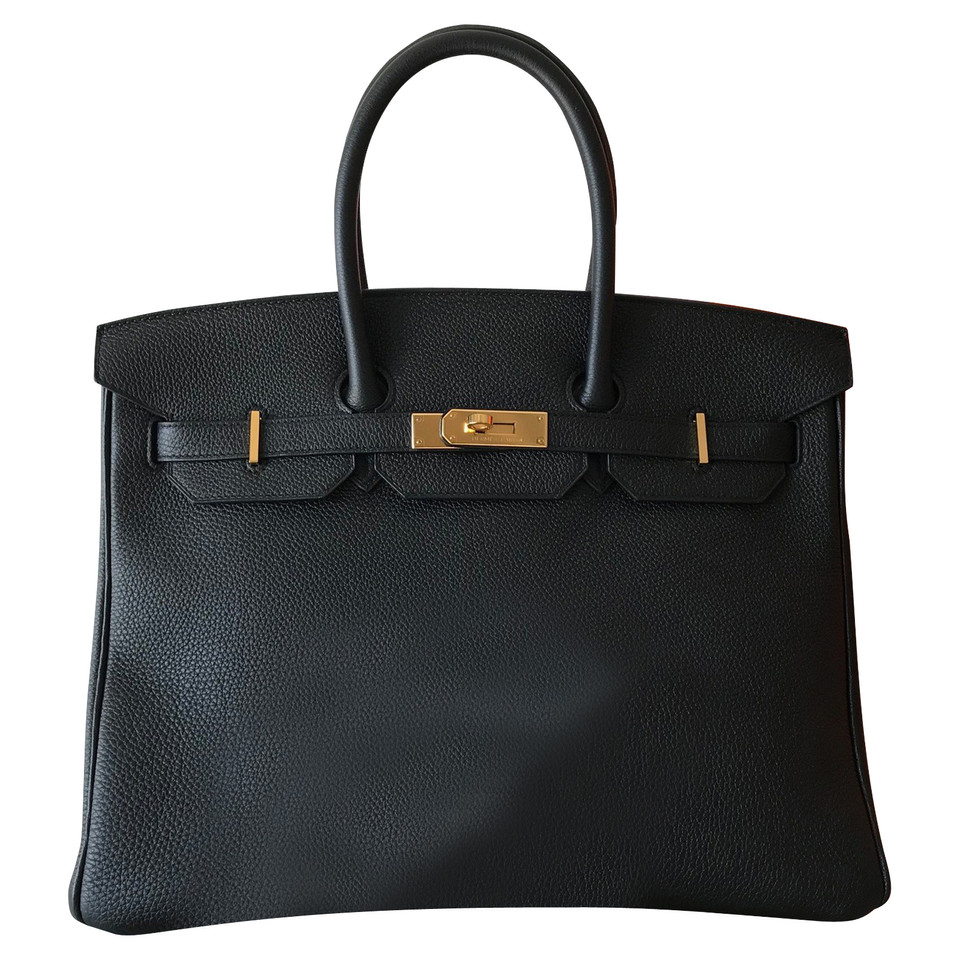 Hermès Birkin Bag 35 Leer in Zwart