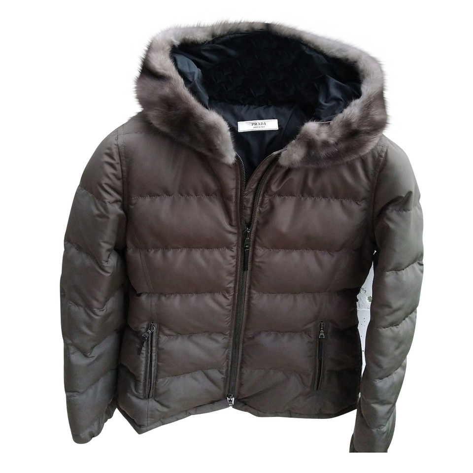 Prada Jacke/Mantel in Grau