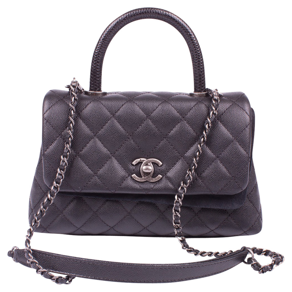 Chanel &quot;Top Handle Flap Bag&quot; Caviar Leather - Buy Second hand Chanel &quot;Top Handle Flap Bag ...