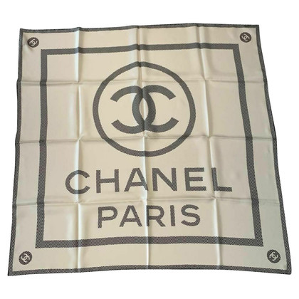 Chanel Scarf/Shawl Silk in Cream
