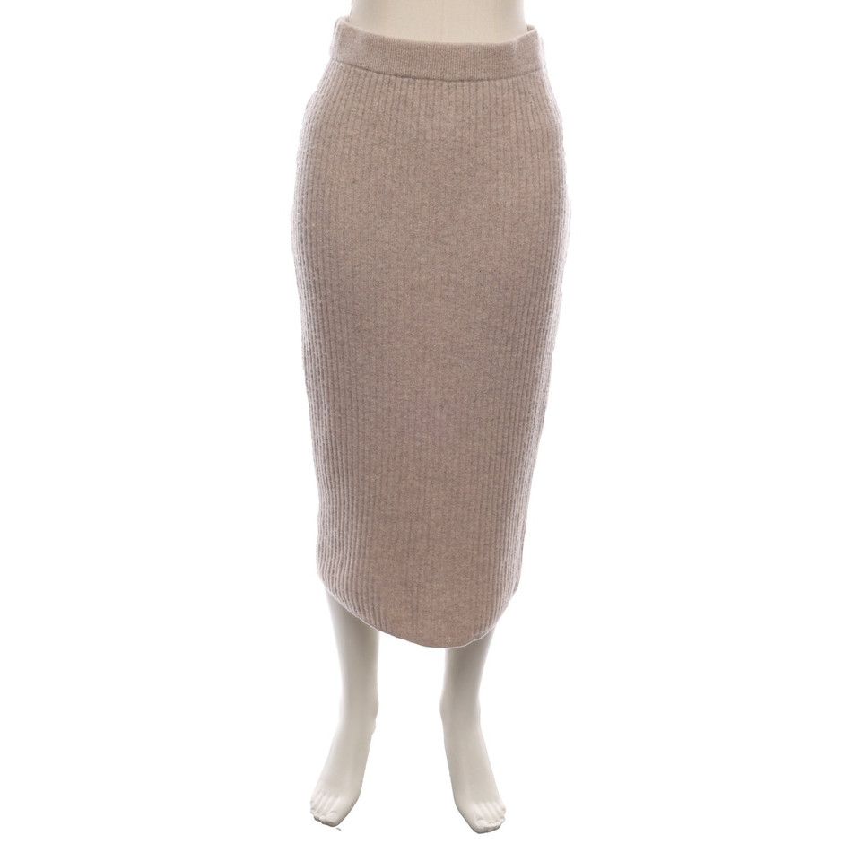 Iris & Ink Skirt Cashmere in Beige