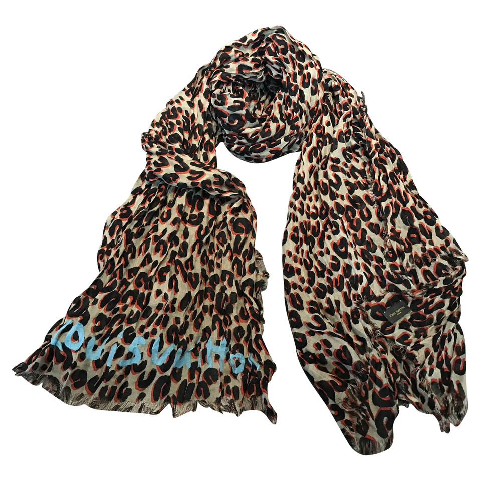 Louis Vuitton Scarf with animal print - Buy Second hand Louis Vuitton Scarf with animal print ...