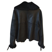 Yves Salomon Leather jacket in black