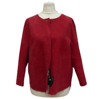 Loro Piana Suede jacket in red