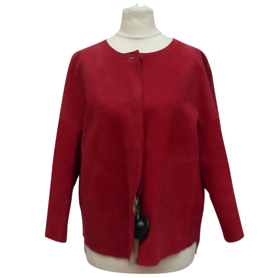 Loro Piana Wildlederjacke in Rot