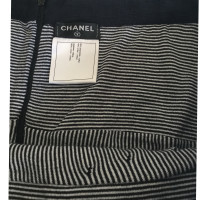 Chanel Gebreide rok in blauw / wit