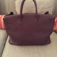 Hermès Birkin Bag 35 Leer in Bruin