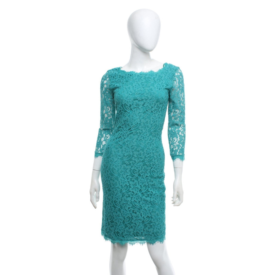 Diane Von Furstenberg Lace dress in turquoise