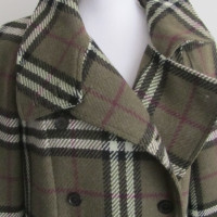 Burberry Wool coat with plaid pattern