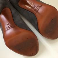 Santoni pumps suede leather