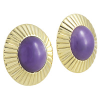 Givenchy Gold colored ear clips with stone