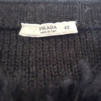 Prada skirt with faux fur trim