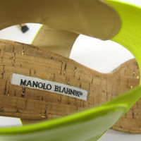 Manolo Blahnik Sandales en jaune