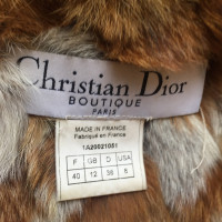 Christian Dior Gilet in pelle con finiture in pelliccia