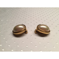 Christian Dior Oval pearl ear clips