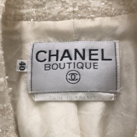 Chanel Bouclé-Blazer in Creme