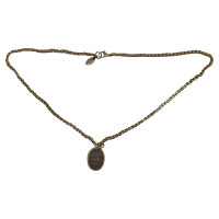 Chanel metal necklace with gripoix pendant