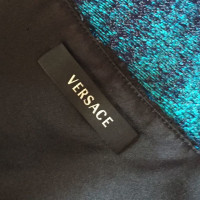Versace Robe en soie turquoise