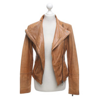 René Lezard Leather jacket in cognac