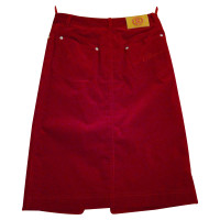 Bogner Red fine cord skirt