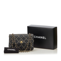 Chanel Surpique Leer in Zwart