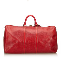 Louis Vuitton Keepall 55 en Cuir en Rouge