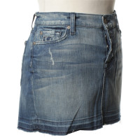 7 For All Mankind Jeans skirt in blue