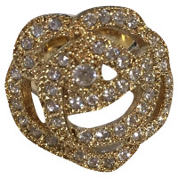 Christian Dior Ring met strass bloem