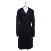 Moschino cappotto lungo in blu navy