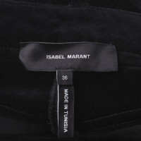 Isabel Marant Velvet trousers in black / blue