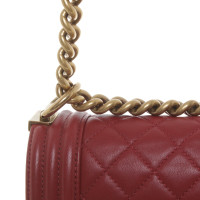 Chanel Boy Medium Leer in Rood