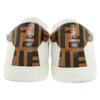 Fendi Sneaker in Pelle in Bianco