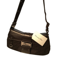 Christian Dior Brown fabric and leather handbag