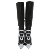 Dolce & Gabbana Leather boots in black and white