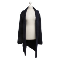 René Lezard Knitted coat in dark blue