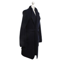 René Lezard Knitted coat in dark blue