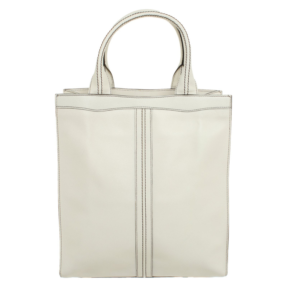 Valextra Tote bag Leather in Cream