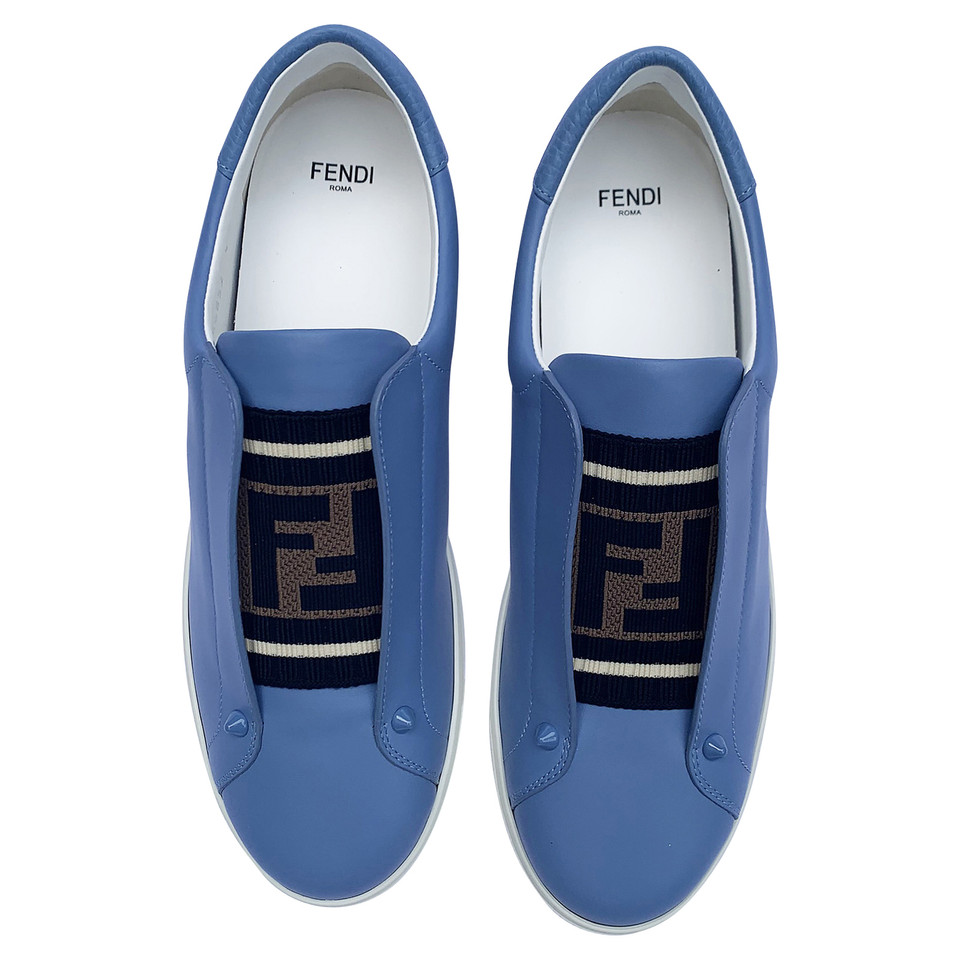 Fendi Sneakers Leer in Blauw
