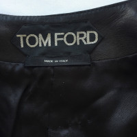 Tom Ford Veste en cuir noir