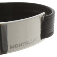 Mont Blanc Bracelet en cuir avec signature du logo