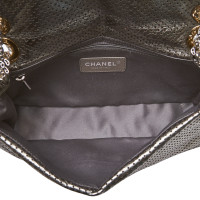 Chanel Flap Bag en gris métallisé