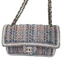 Chanel Classic Flap Bag Medium Leer in Grijs