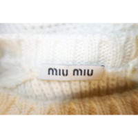 Miu Miu Short sleeve pullover in white
