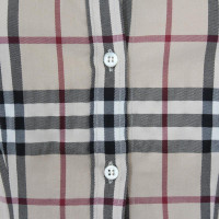 Burberry Kurzarm-Bluse mit Nova-Check-Muster