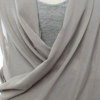 Donna Karan top in grey / taupe