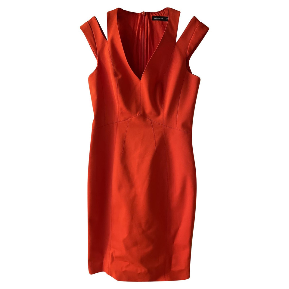 Karen Millen Dress Cotton in Red