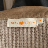 Tory Burch Jacke/Mantel aus Leder in Beige