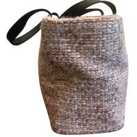 Burberry Pink Woven Wool Handbag