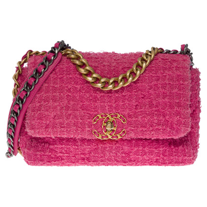 Chanel 19 Bag aus Baumwolle in Rosa / Pink